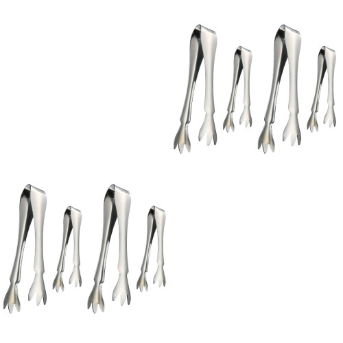 8Pièces Pinces Acier Inoxydable Argentées Polyvalentes Cuisine Maison 2