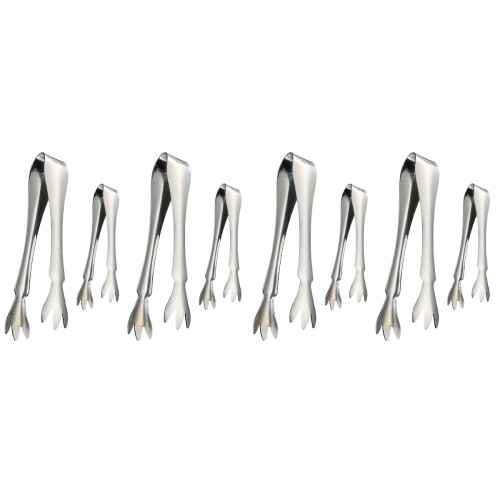 8Pièces Pinces Acier Inoxydable Argentées Polyvalentes Cuisine Maison 1