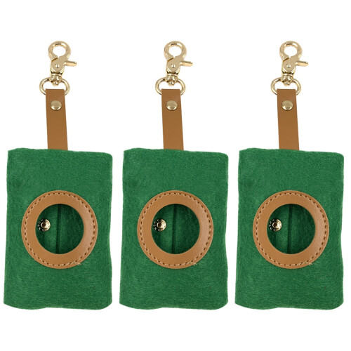 3Pièces Distributeur Déchets Vert Avec Rangement 2