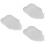 3Pcs Ceramic Leaf Shaped Plates White Dessert Serving Appetizer Dish 7