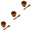 3Pièces Mortier Pilon Marron Pour Ail Épices Cuisine 5