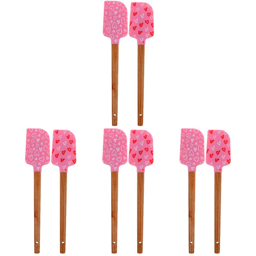 8Pièces Spatules Silicone Compactes Outils Colorés 2