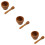 3Pièces Mortier Pilon Marron Pour Ail Épices Cuisine 9