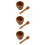3Pièces Mortier Pilon Marron Pour Ail Épices Cuisine 8
