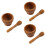 3Pièces Mortier Pilon Marron Pour Ail Épices Cuisine 6