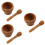 3Pièces Mortier Pilon Marron Pour Ail Épices Cuisine 7