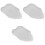 3Pcs Ceramic Leaf Shaped Plates White Dessert Serving Appetizer Dish 5