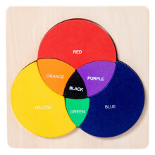 4Pièces Puzzle Bois Enfants Interaction Parents Jeu Couleurs