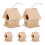 15Pièces D'oiseau Suspendu Bois Beige Pour 5