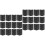 24Pièces Garde-Coin ABS Noir Pour Enceintes 5