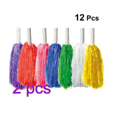 24Stk Mehrfarbige Party Pom Poms Für Cheer Und Tanz