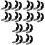 12Paires Support Mural Batte Baseball Softball Noir 5