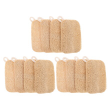 24Pcs Natural Loofah Dish Brush Khaki Palm Scrubber for Washing Dishes