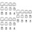 36Pcs Round Stainless Steel Muffin Baking Rings Silver Kitchen Supply 8