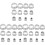 36Pcs Round Stainless Steel Muffin Baking Rings Silver Kitchen Supply 3