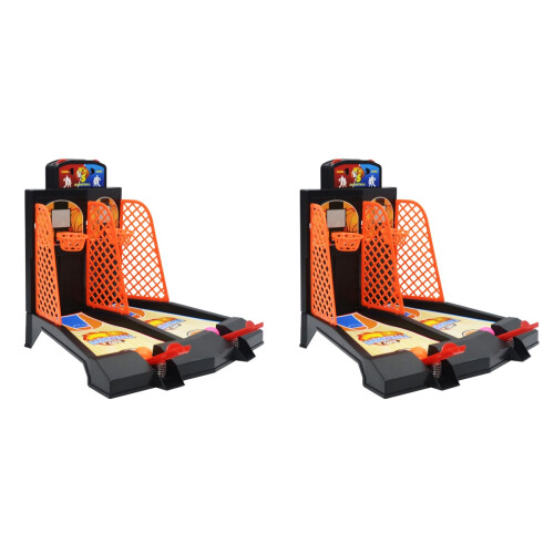 2Pcs Mini Table Basketball Game Plastic Toy for Kids Fun 1