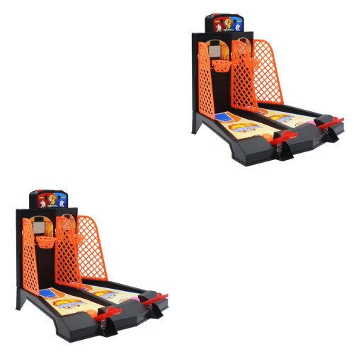 2Pcs Mini Table Basketball Game Plastic Toy for Kids Fun 2