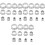 36Pcs Round Stainless Steel Muffin Baking Rings Silver Kitchen Supply 4