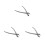 3Pcs Silver Heavy Duty Bonsai Pruning Shears Ergonomic Garden Tool Set 10