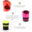 8pcs Fluorescent Face Paint Cosmetic Material Top Coat Painted 11