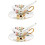 2Sets Assorted Ceramic Coffee Cups with Saucers Stylish Home Mug Set 7