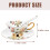 2Sets Assorted Ceramic Coffee Cups with Saucers Stylish Home Mug Set 10