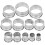 36Pcs Round Stainless Steel Muffin Baking Rings Silver Kitchen Supply 2