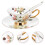 2Sets Assorted Ceramic Coffee Cups with Saucers Stylish Home Mug Set 11