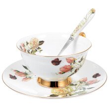 2Sets Assorted Ceramic Coffee Cups with Saucers Stylish Home Mug Set
