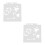 2Pcs Light Grey Drawing Stencils Flexible Plastic for Scrapbooking Art 4