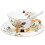2Sets Assorted Ceramic Coffee Cups with Saucers Stylish Home Mug Set 2