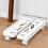 Adjustable Mobile CPU Tower Stand with Wheels, Ventilated Under Desk Computer Holder White 2