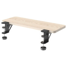 Foldable Desk Extension Board with ClipOn Keyboard Tray and Ergonomic Arm Support Beige 55x24cm