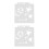 2Pcs Light Grey Drawing Stencils Flexible Plastic for Scrapbooking Art 9