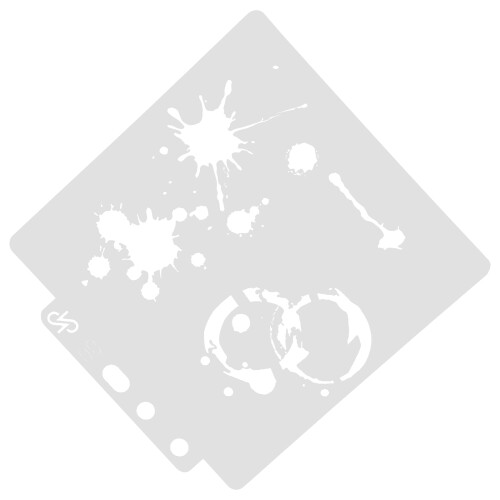 2Pcs Light Grey Drawing Stencils Flexible Plastic for Scrapbooking Art 2