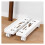 Adjustable Mobile CPU Tower Stand with Wheels, Ventilated Under Desk Computer Holder White 1