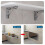 WBWAPA Fold Wall Mounted Table Folding Workbench,Wall Desk Fold Down Dining Table Laundry Table,Wall Shelf Bedside Gaming Small Desk Foldable with St 5
