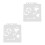 2Pcs Light Grey Drawing Stencils Flexible Plastic for Scrapbooking Art 5