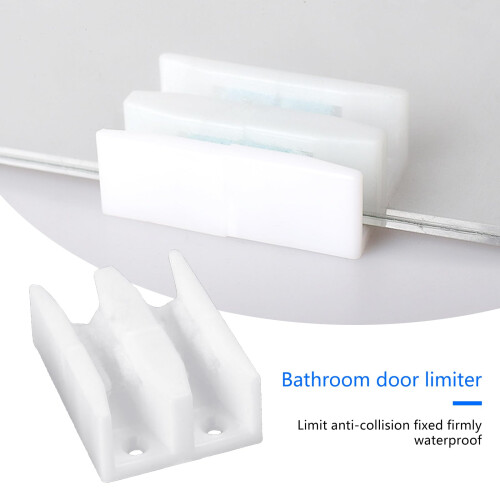 Sliding Shower Door Guide with Noise Reduction and AntiSwing Design, Smooth Durable Bottom Track Replacement 1