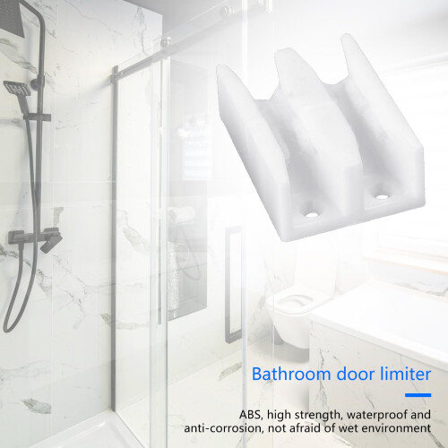 Sliding Shower Door Guide with Noise Reduction and AntiSwing Design, Smooth Durable Bottom Track Replacement 2