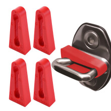 Car Door Noise Stopper Rubber Quiet Lock Damper Pad for Noise Reduction and Enhanced Security Red