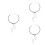 3Pièces Argent Délicate Nœud Chic Et 6