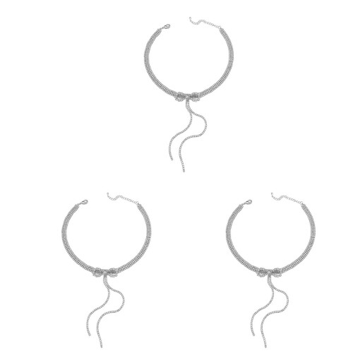 3Pièces Argent Délicate Nœud Chic Et 1
