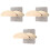 3Pièces Rangement Casque Bois Coloré Support Mural Stable Élégant 3
