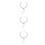 3Pièces Argent Délicate Nœud Chic Et 8