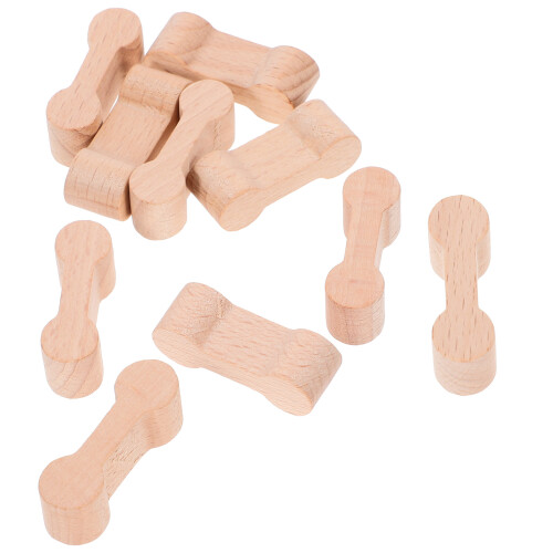 40Pièces Connecteurs Bois Os Piste Train Khaki Enfants 2