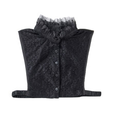 1Pièces Col Demi Chemise Chiffon Noir Détachable Accessoire Mode Femme