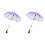 2Pièces Ombrelle Poussette Bébé Violet Usage Extérieur Design Simple 2