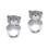 2Pièces Jouet Hochet Bébé Anneau Gris Ours Durable Stimulation 4