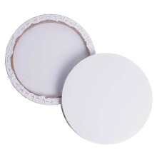 3Pièces Toile Artistique Ronde Blanche En Coton Pour DIY